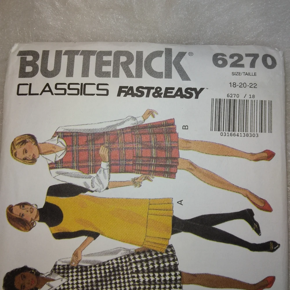 Butterick 6270 Classics Fast & Easy Jumper sz 18-20